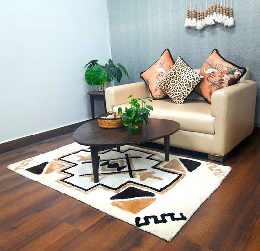 Avioni Home Atlas Collection - Shaggy Carpet In Multi Color | Soft, Non-Slip, Easy to Clean