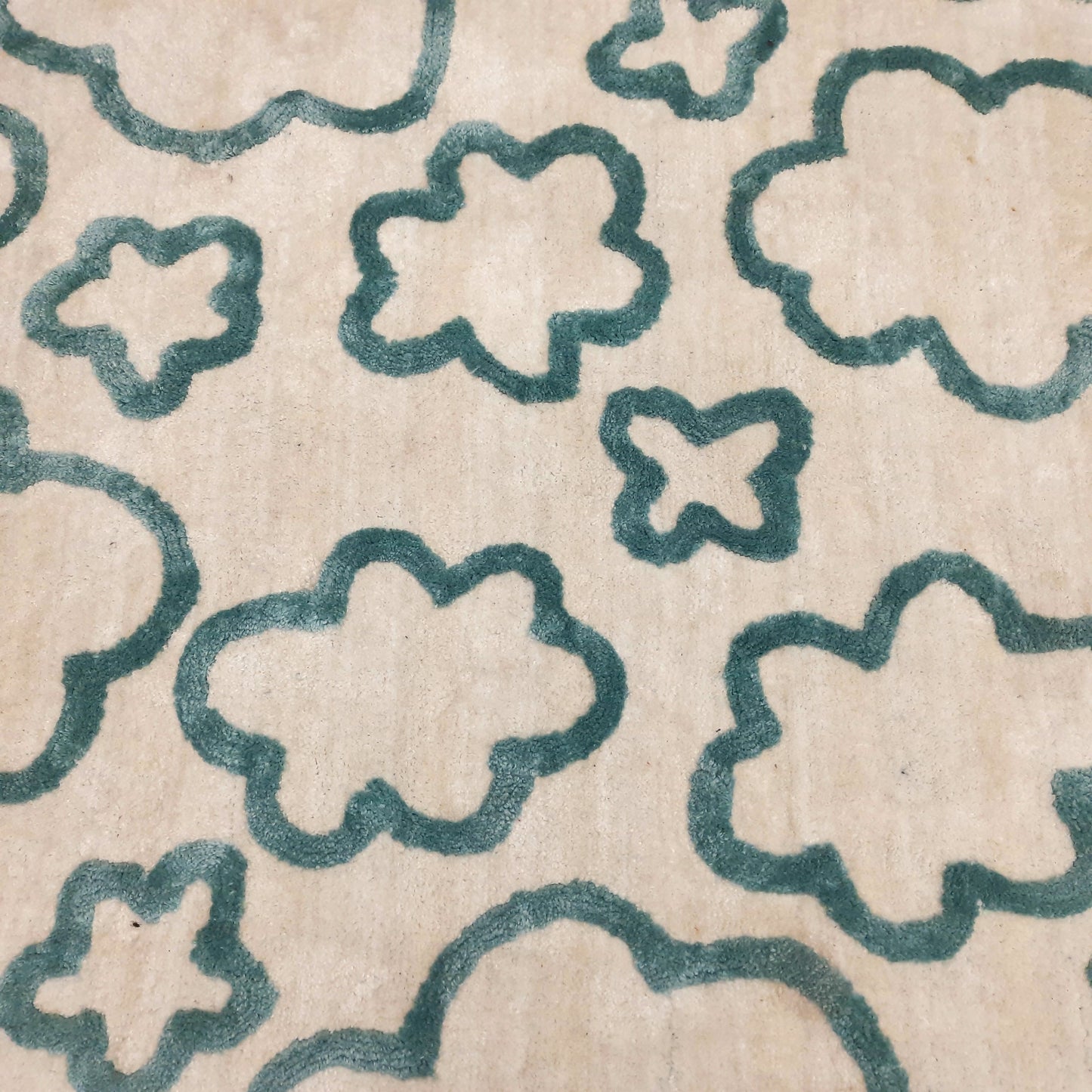 Avioni Home Atlas Collection - Plush Soft Washable Carpet In Aqua Blue & Ivory| Soft, Easy to Clean