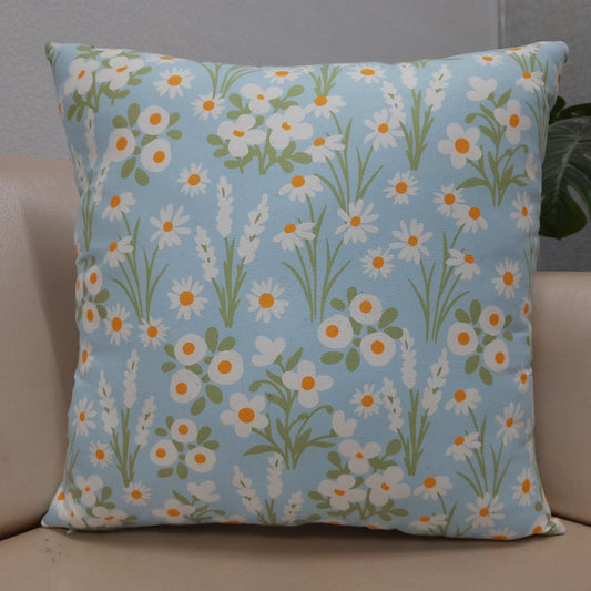 Riviera Collection-Cushion Covers In Glace Cotton For Regular Use –Bunch Of Flowers – Best Price 40cm x 40cm (~16″ x 16″) – Set of 5