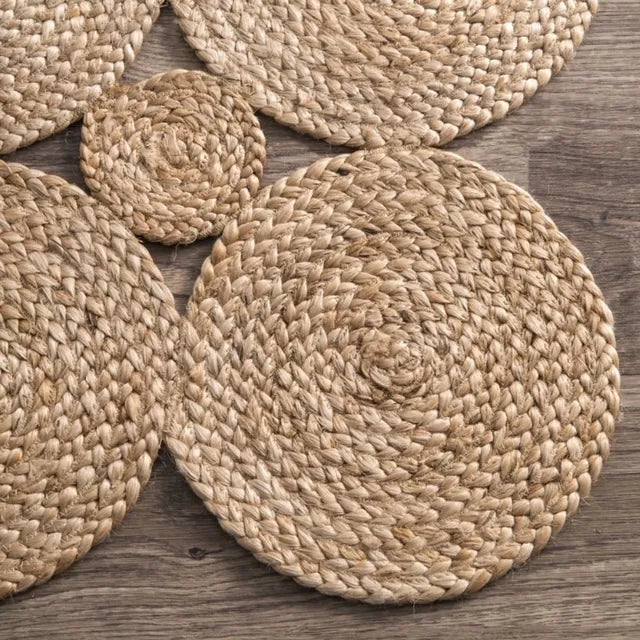 Avioni Home Contemporary Collection – Eco-friendly Recycled Jute & Jute Handmade Braided Area Rug