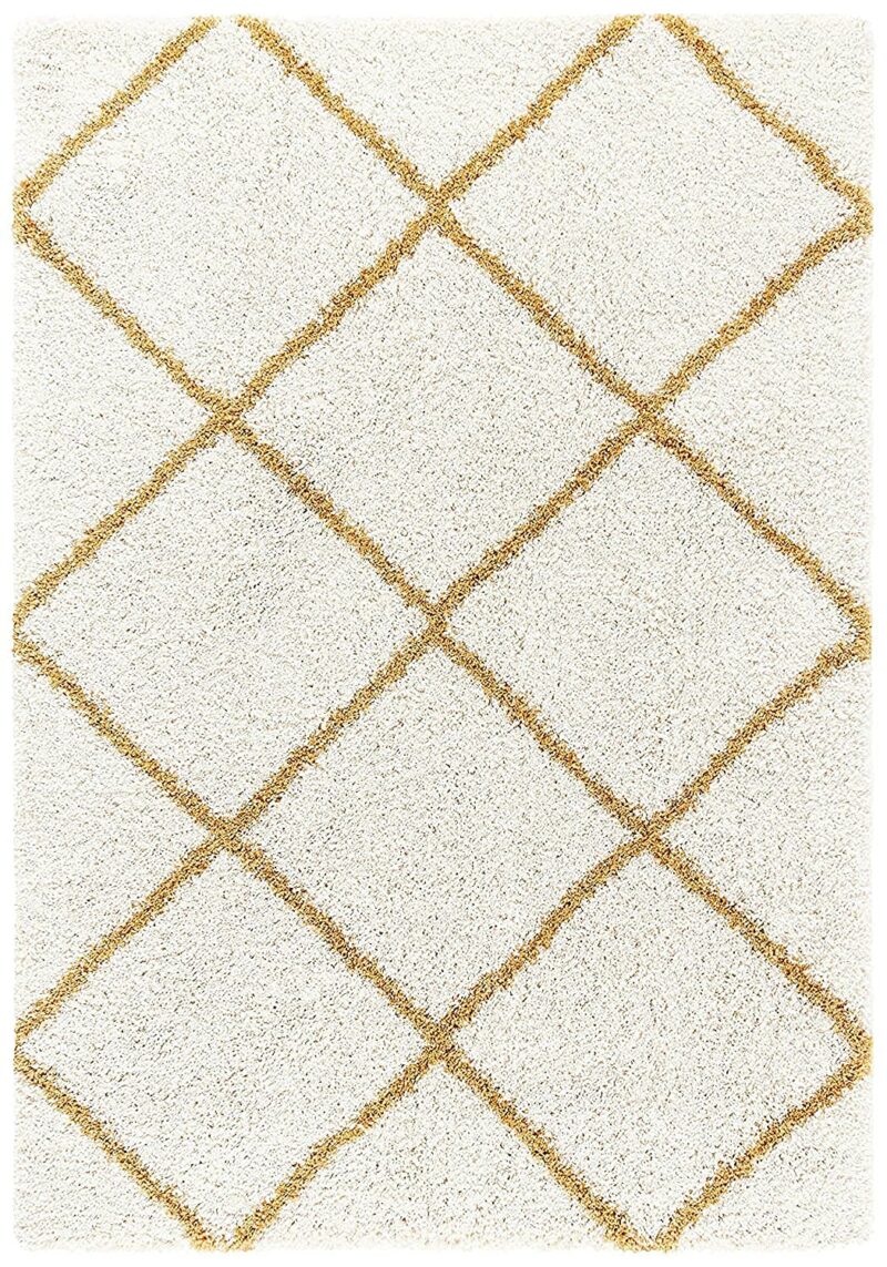 Avioni Atlas Collection- Micro Yellow and Cream Moroccon Design Carpet -Different Sizes