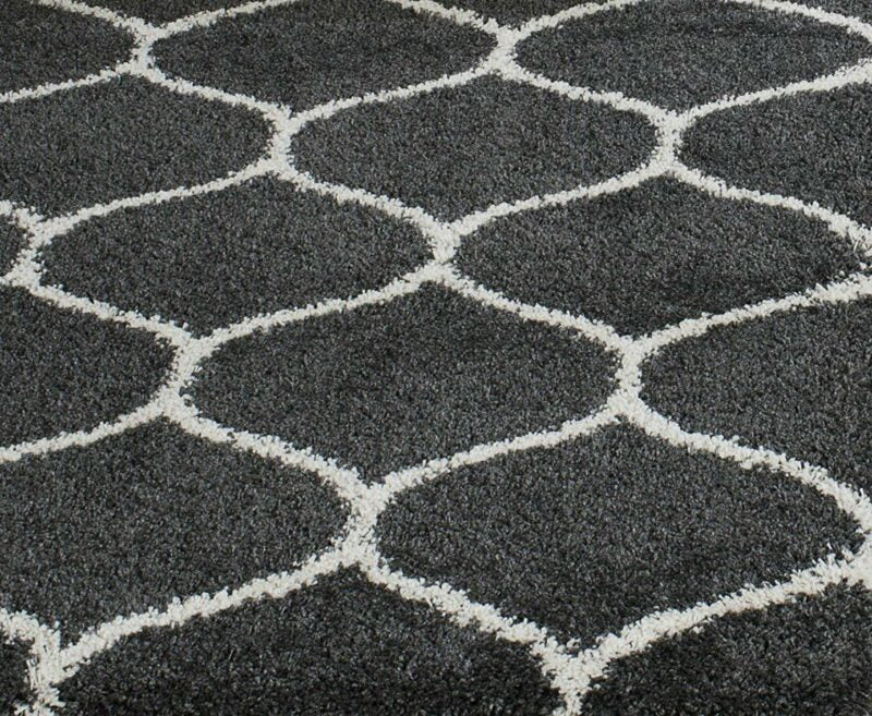 Avioni Atlas Collection- Micro Dark Gray Moroccon Design Carpet -Different Sizes