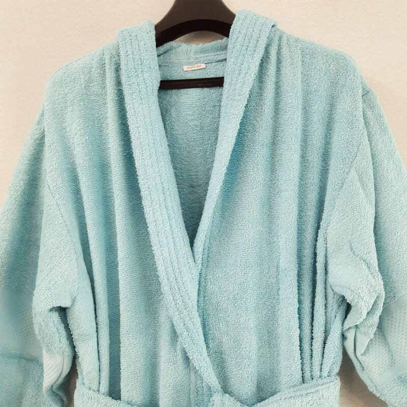 Loomkart Export Quality Bath Robes in Blue in Avioni Zip -Packing- Standard Size