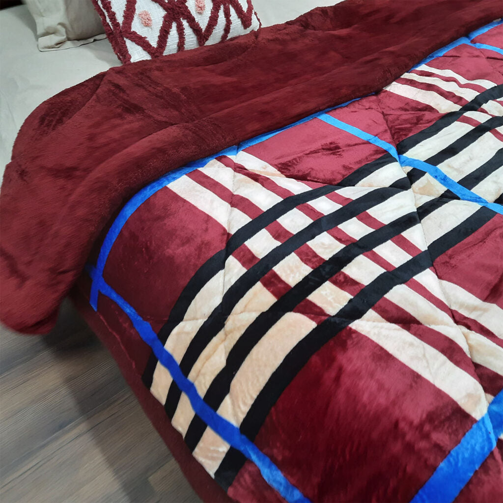 Winter Value Deal | Buy Quilt |Double Bed | Quilt( Rajai) For Winters| Microfiber Filling |Red Modern | Avioni