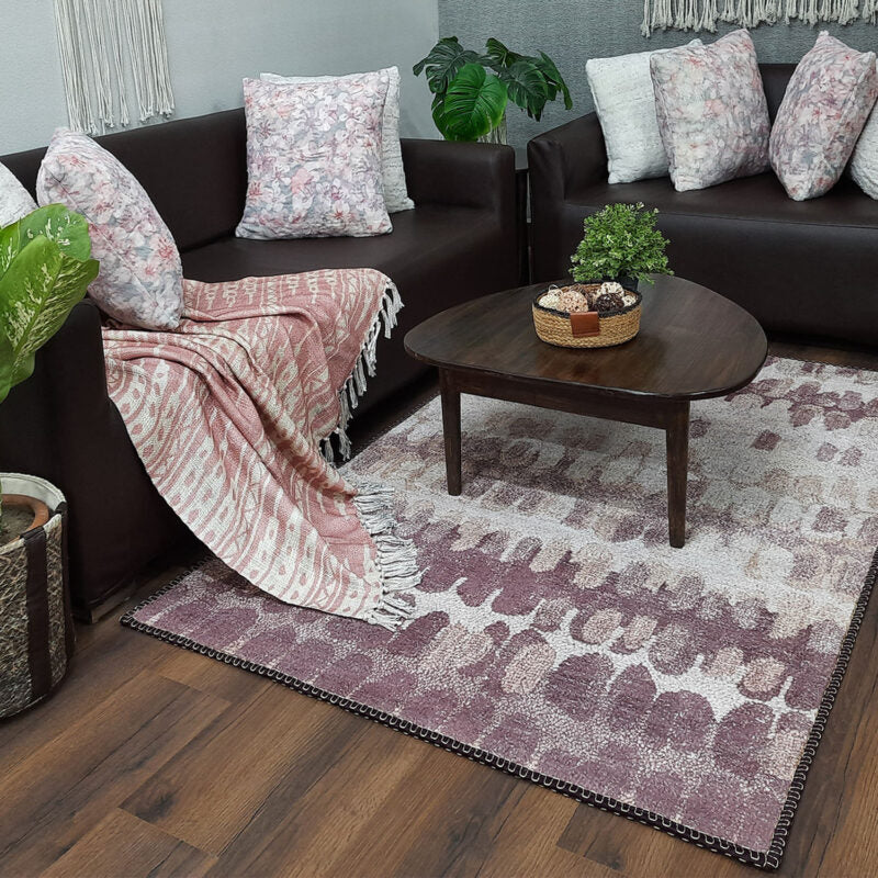 Avioni Faux Silk Carpet for Your Living Room | Modern Design | Durable and Washable | BerryBliss Collection