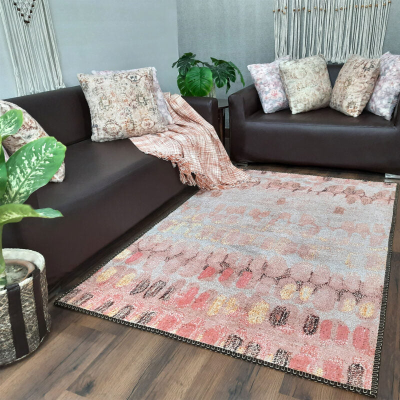 Avioni Faux Silk Carpet For a Stylish Living Room | Modern, Durable and Washable | RoseWood Collection