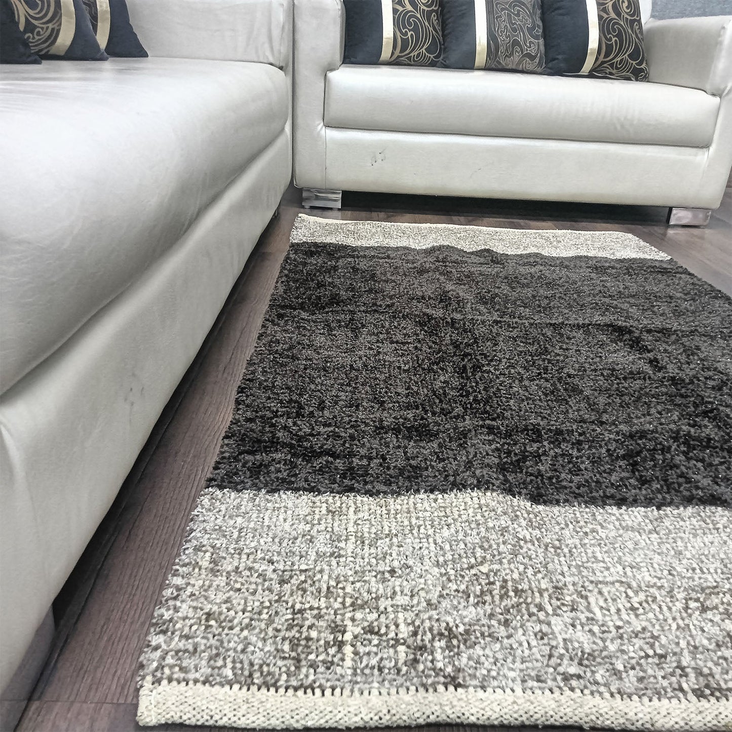 Avioni Handloom Cut Shuttle Rugs by Master Artisans | Soft Touch | Home Washable | Coffee and Beige | Reversible - 3 feet x 5 feet (~90 cm x 150 cm)