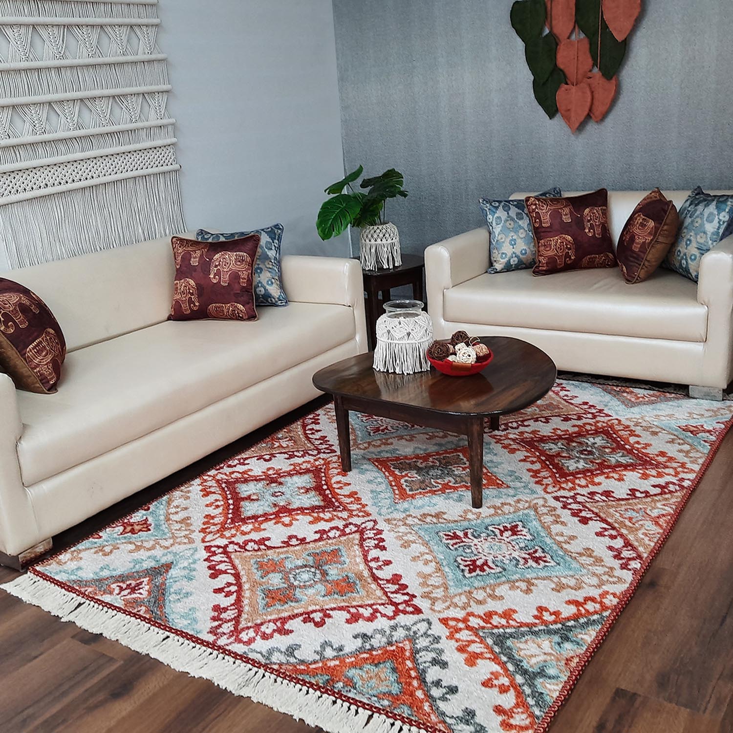 Silk Carpet Ethnic Premium Living Room Rug Red-Avioni – Loomkart
