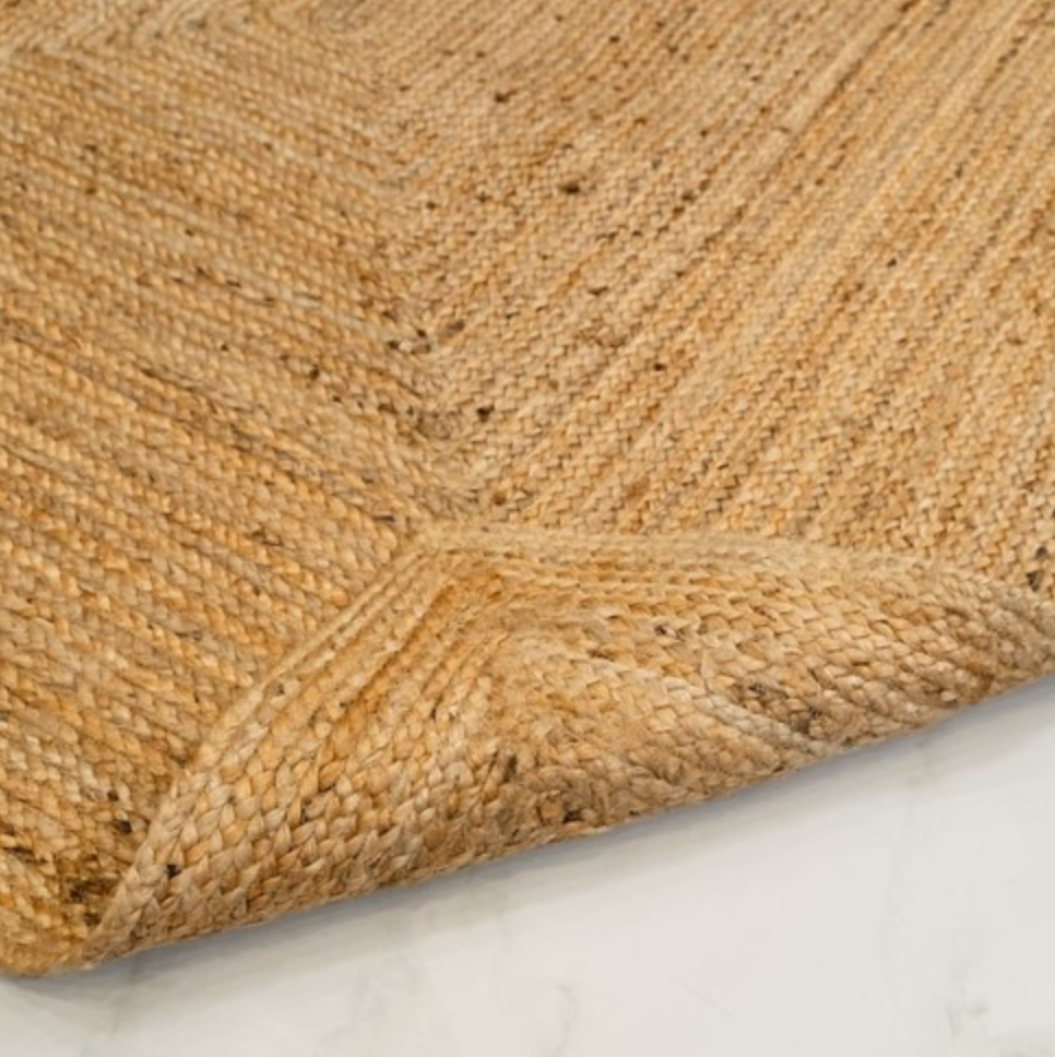 Avioni Braided Natural Jute Ecofriendly Carpet Rectangular-Boho Collection -premium Look-Multiple Sizes