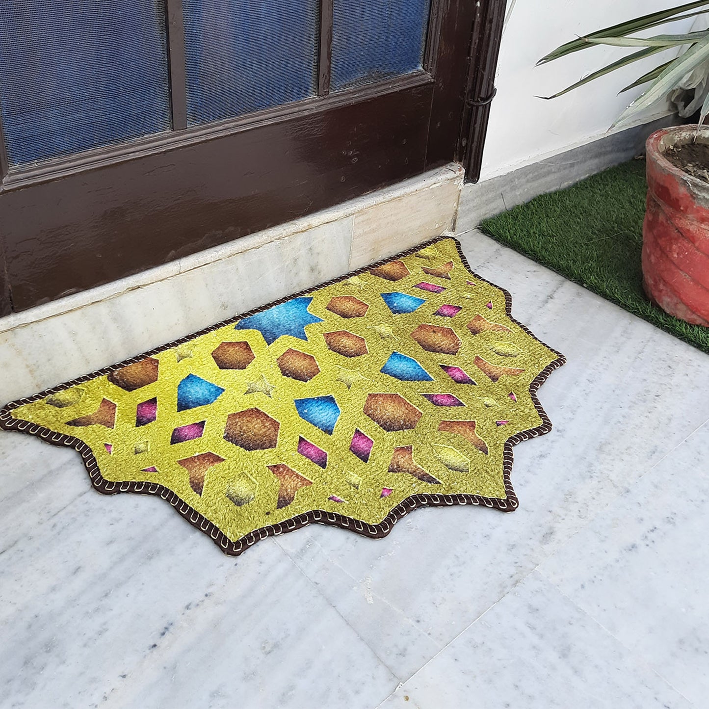 Avioni Home Floor Mats in Beautiful Persian Cutout Design | Anti Slip, Durable & Washable | Outdoor & Indoor