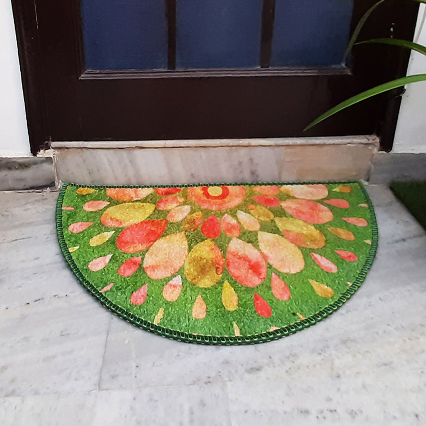 Avioni Home Floor Mats in Beautiful Rangoli Design | Anti Slip, Durable & Washable | Outdoor & Indoor