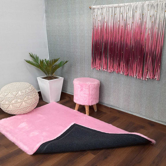 Soft Shaggy Premium Super Soft Luxury Rugs Faux Fur– Pink – Avioni Carpets