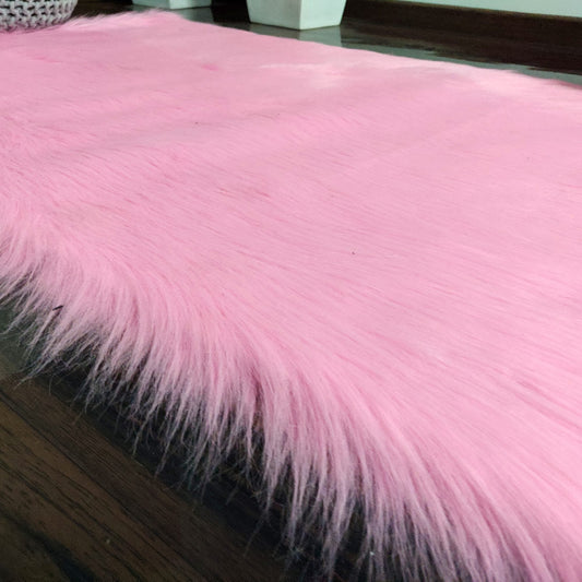 Soft Shaggy Rugs – Fluffy Rug- Faux Fur – Pink Premium Long Fur – Avioni Carpets