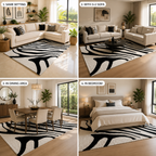 Avioni Atlas Collection- Micro Tiger Design In Black And White|Soft, Easy to Clean