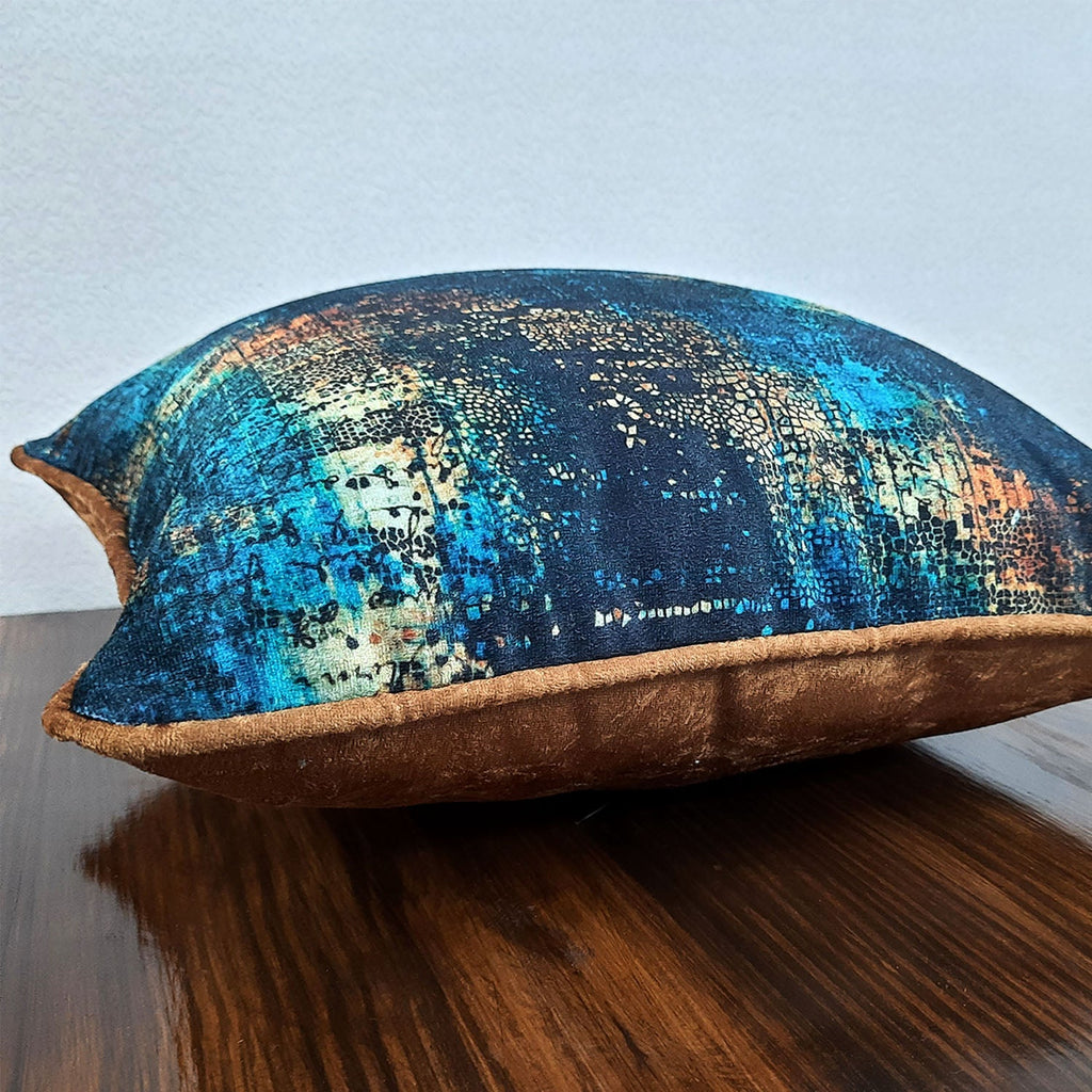 Cushion Covers – Beautiful Blue Abstract Design – 40cm x 40cm (~16″ x 16″)