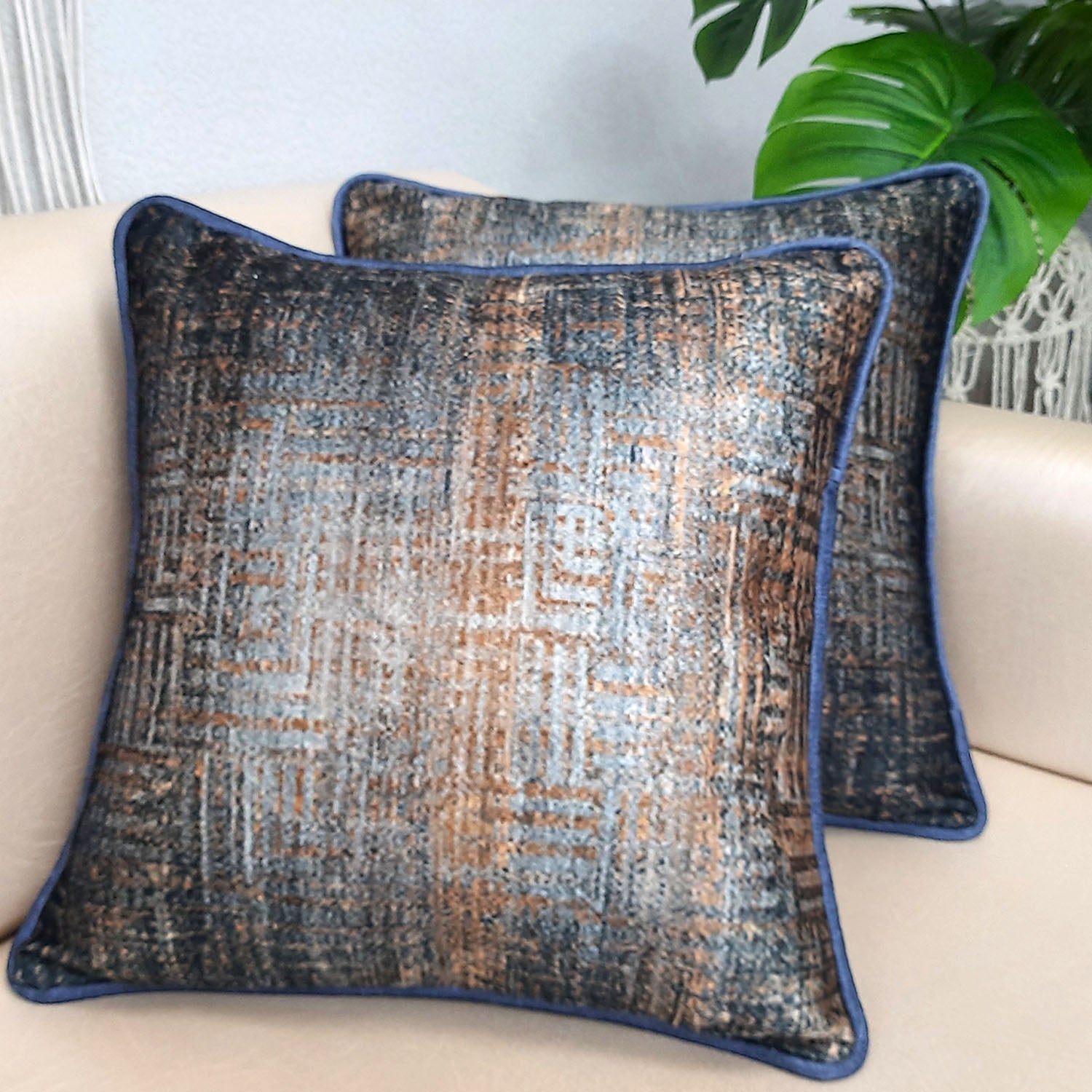 Cushion Cover– Beautiful Brown Abstract Design – 40cm x 40cm (~16″ x 16″)