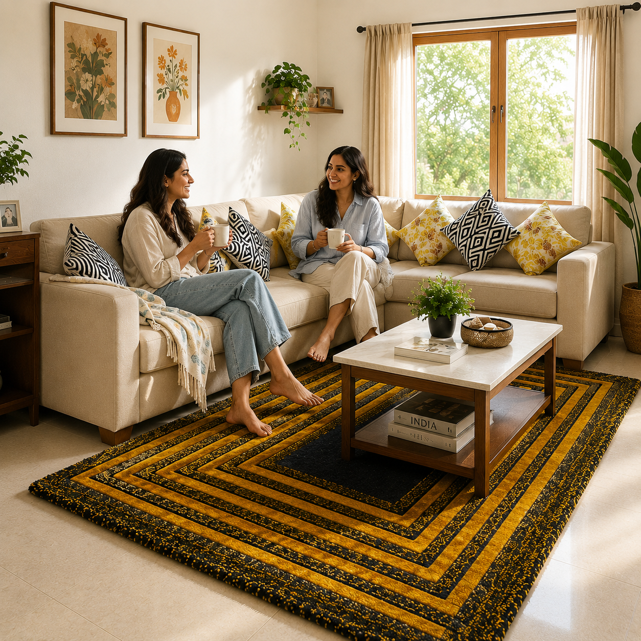 Avioni Artistry Collection|3D Modern Minimalist Multi-Color Abstract Living Room Rugs | Different Sizes | Carpet for Living Room