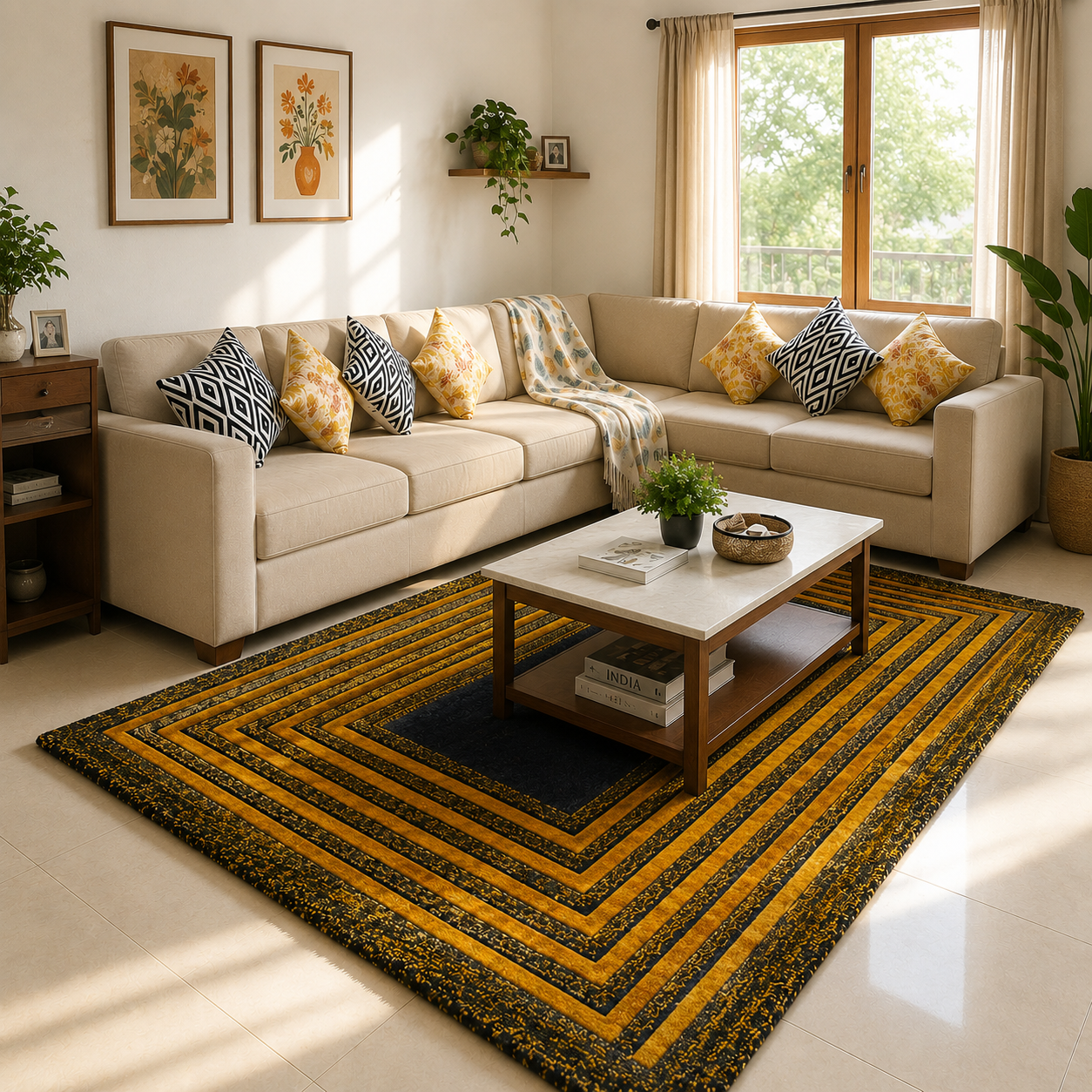Avioni Artistry Collection|3D Modern Minimalist Multi-Color Abstract Living Room Rugs | Different Sizes | Carpet for Living Room
