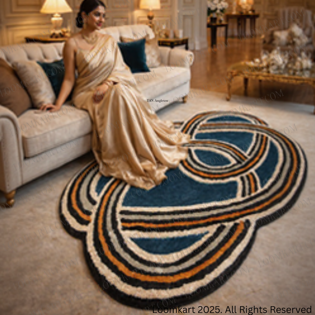 The Elevate Collection from Loomkart | The Cosmic Rings| Luxury Statement Carpets