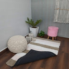 Avioni Atlas Collection- Micro Pink And Brown Stripes 90cm x 150cm (~3×5 Feet)