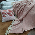 Red Cotton Blankets |Organic Bio Washed|King Sized Double Bed In Giftable Zip Packing By Avioni-228 cms x 228 cms-90x90 inches