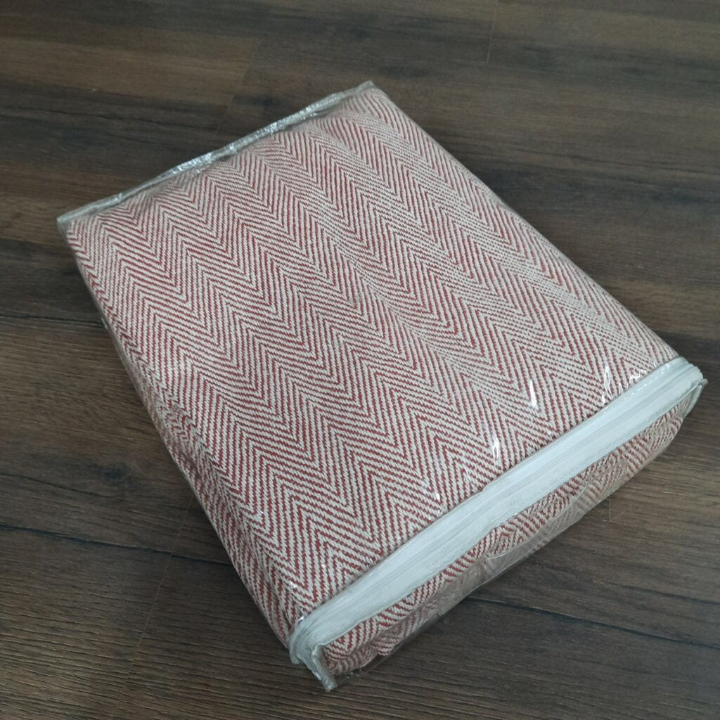 Red Cotton Blankets |Organic Bio Washed|King Sized Double Bed In Giftable Zip Packing By Avioni-228 cms x 228 cms-90x90 inches