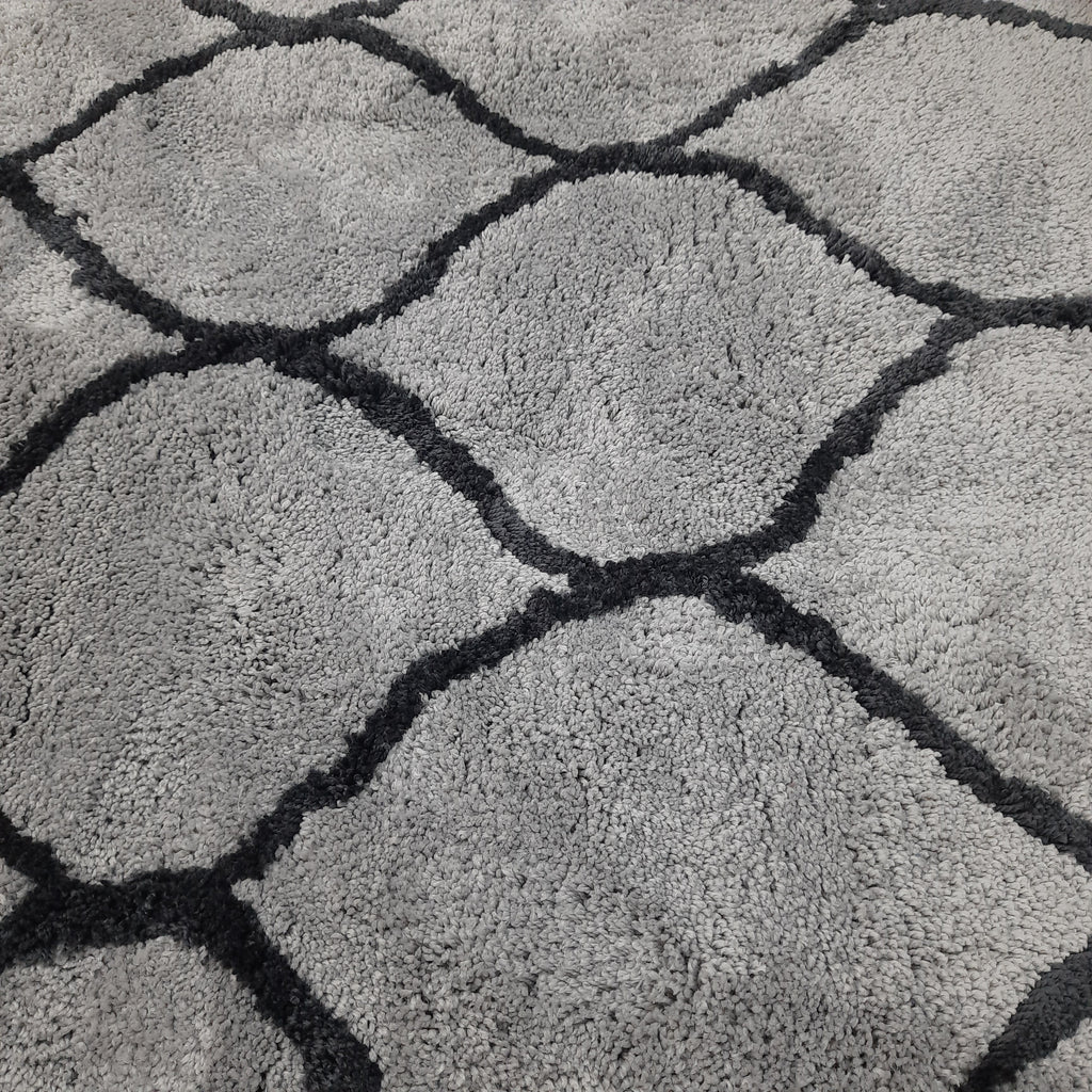 Avioni Atlas Collection- Micro Gray Moroccan Design Carpet -Different Sizes