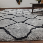 Avioni Atlas Collection- Micro Gray Moroccan Design Carpet -Different Sizes