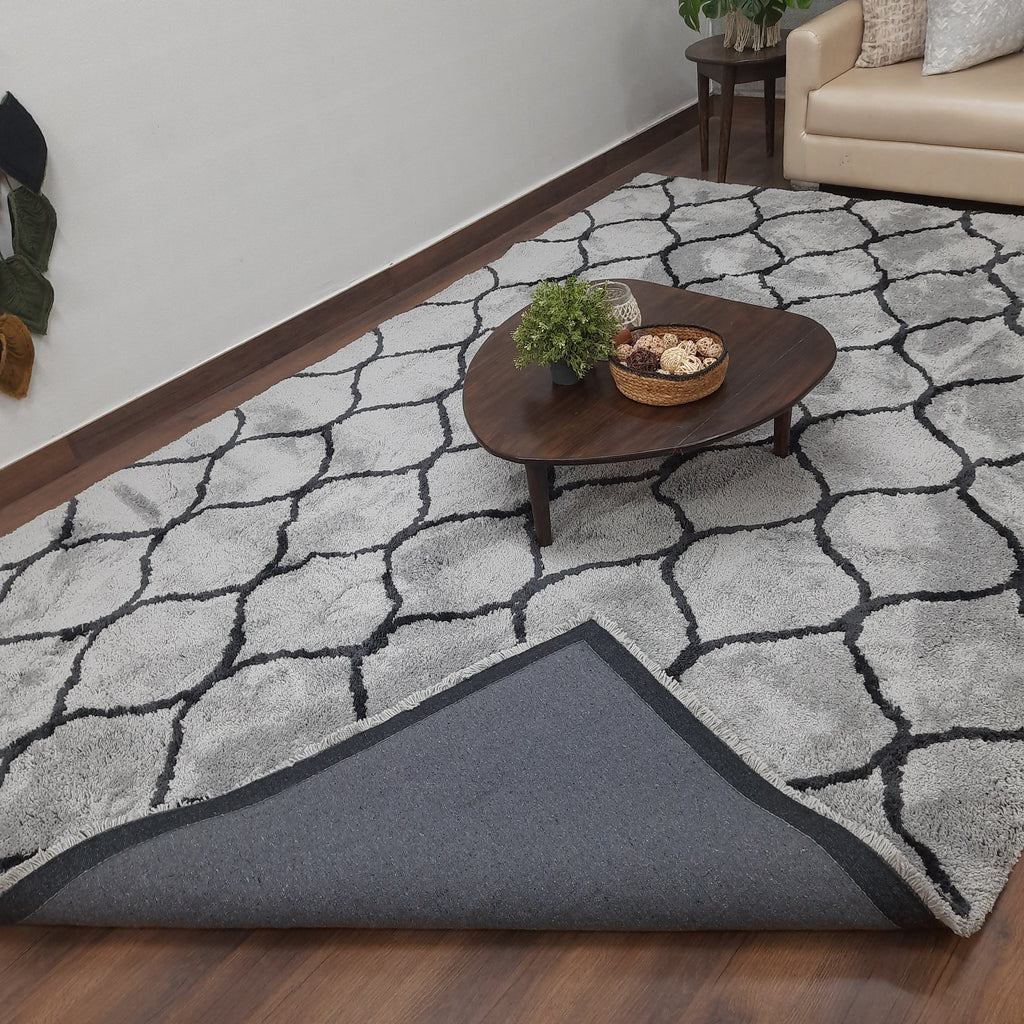 Avioni Atlas Collection- Micro Gray Moroccan Design Carpet -Different Sizes