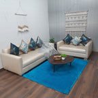 Avioni Home Atlas Collection - Microfiber Carpet In Plain Turquoise | Soft, Easy to Clean
