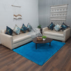 Avioni Home Atlas Collection - Microfiber Carpet In Plain Turquoise | Soft, Easy to Clean
