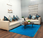 Avioni Home Atlas Collection - Microfiber Carpet In Plain Turquoise | Soft, Easy to Clean