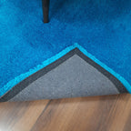 Avioni Home Atlas Collection - Microfiber Carpet In Plain Turquoise | Soft, Easy to Clean