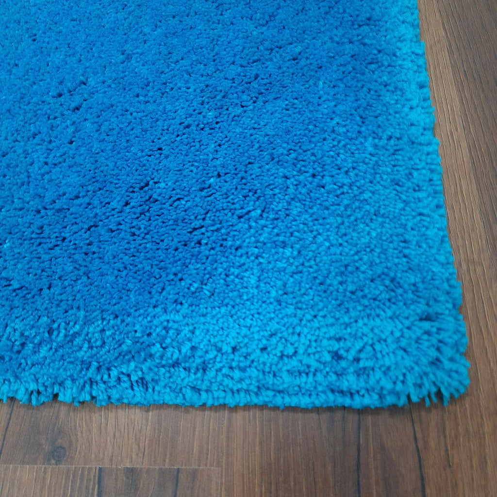 Avioni Home Atlas Collection - Microfiber Carpet In Plain Turquoise | Soft, Easy to Clean