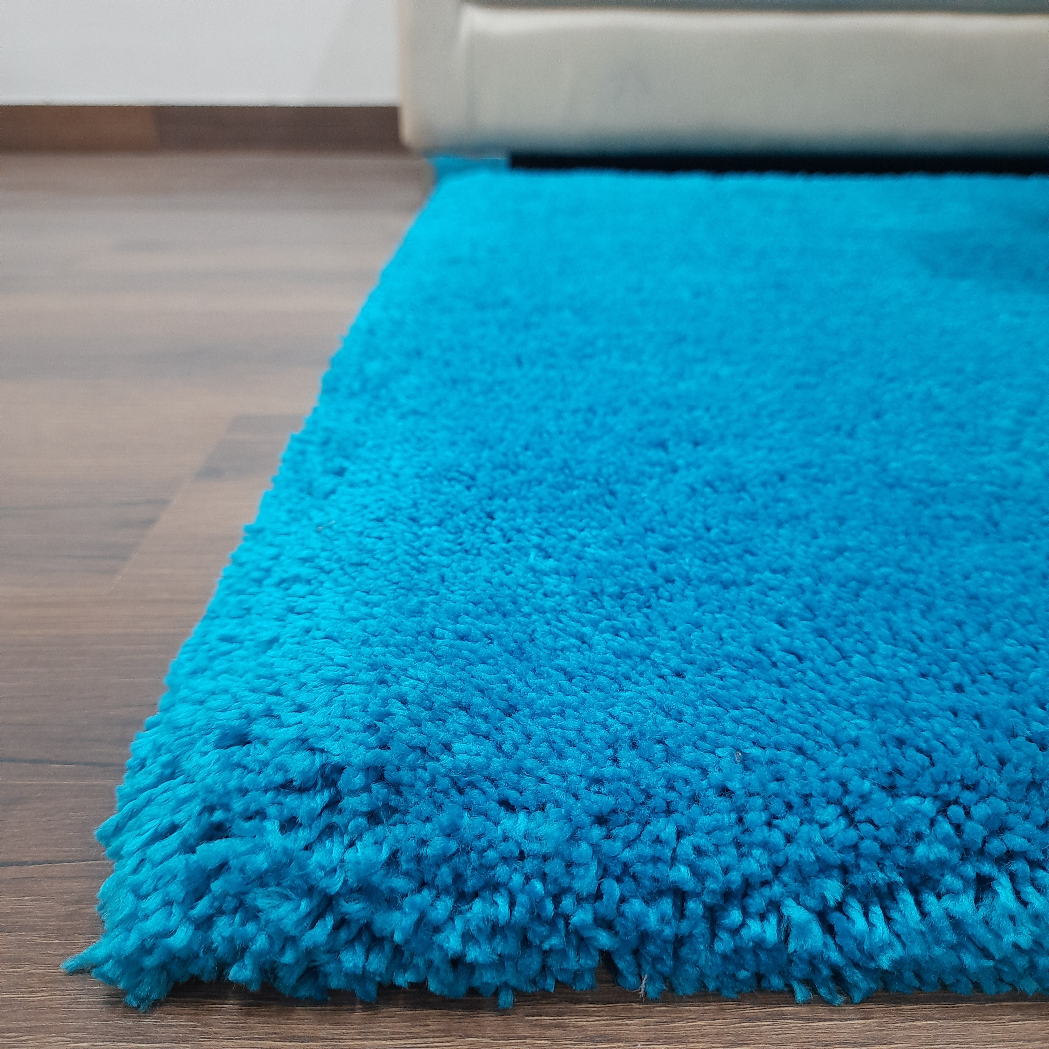 Avioni Home Atlas Collection - Microfiber Carpet In Plain Turquoise | Soft, Easy to Clean