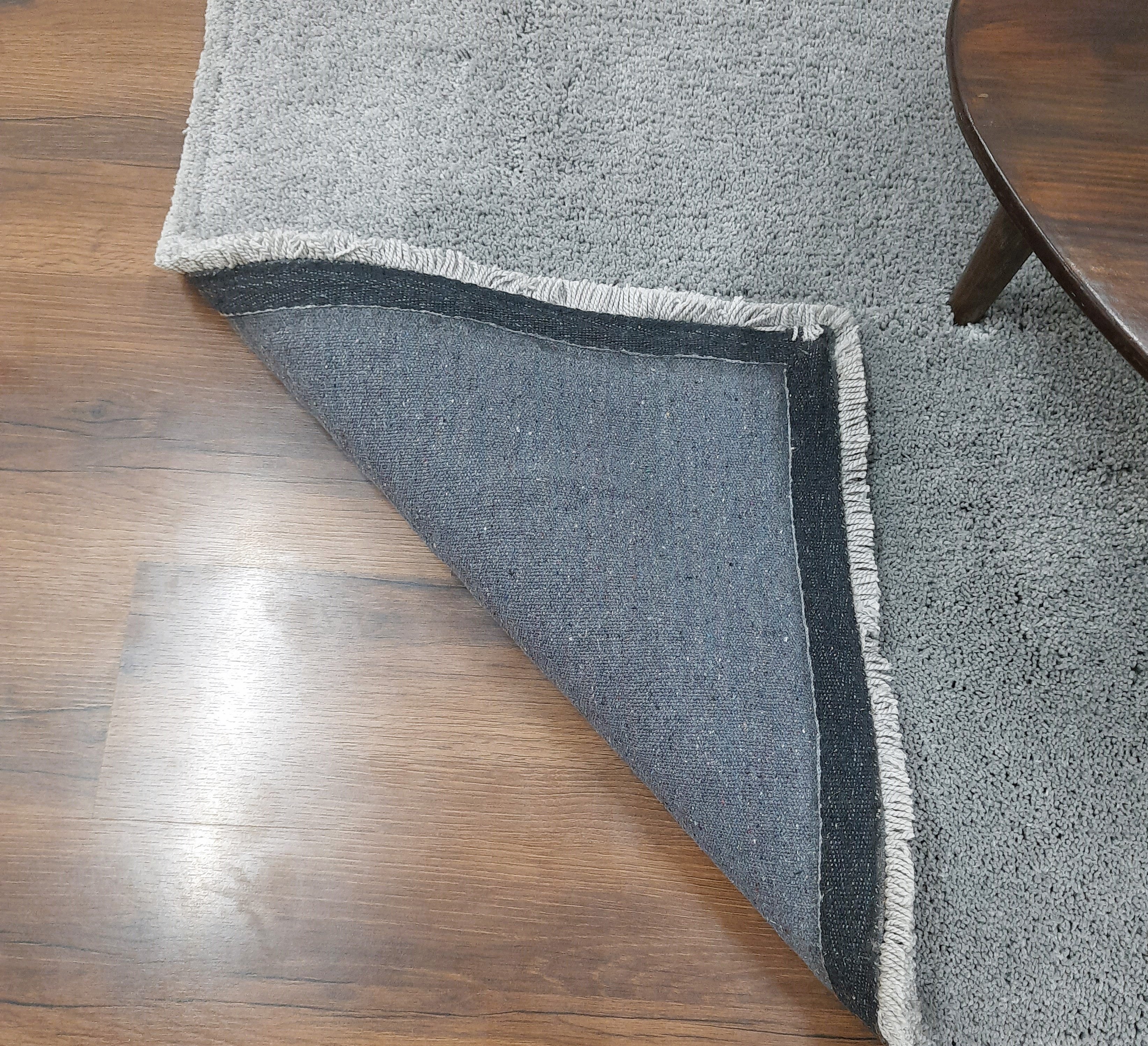 Avioni Home Atlas Collection - Microfiber Carpet In Plain Grey | Soft, Easy to Clean