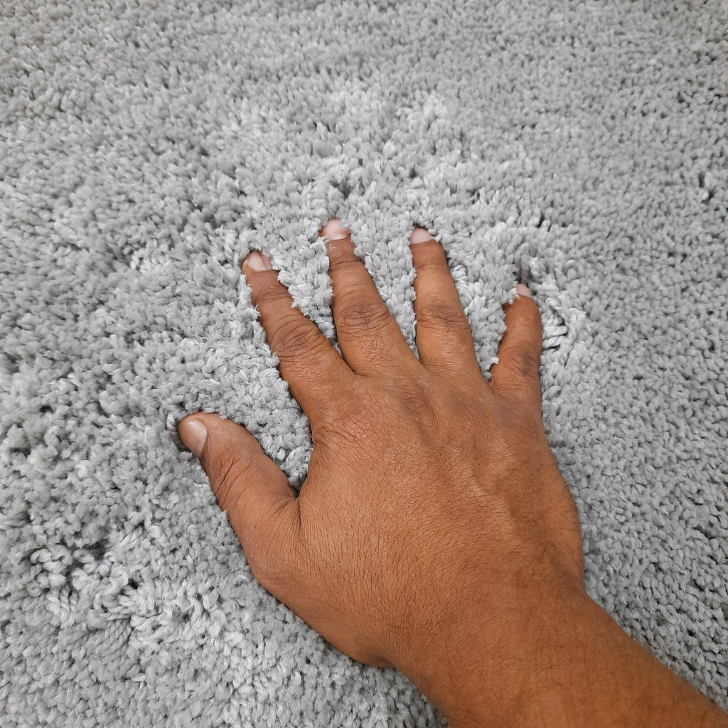 Avioni Home Atlas Collection - Microfiber Carpet In Plain Grey | Soft, Easy to Clean