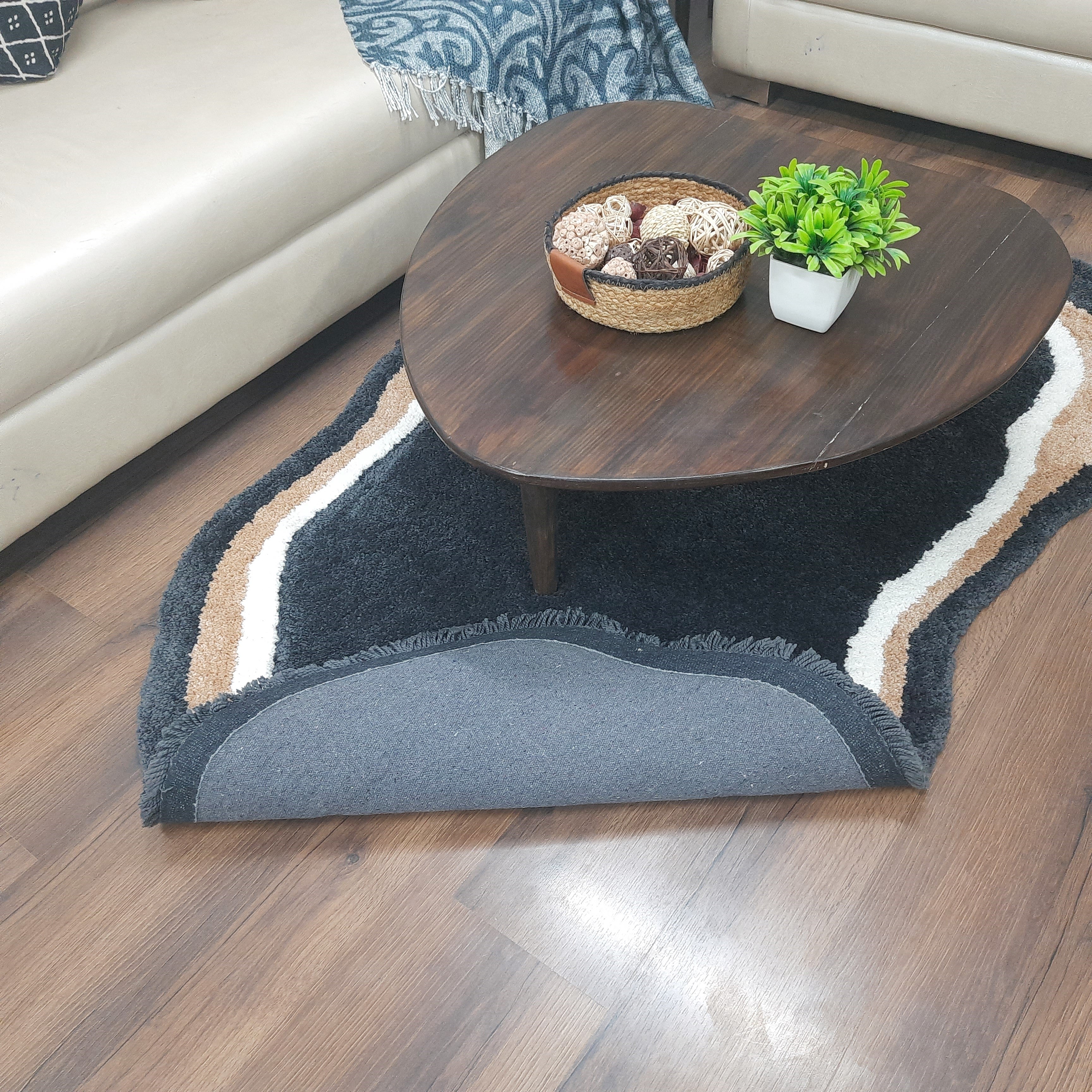 Avioni Home Microfiber Artisan Design Carpet In Multi Color | Soft, Non-Slip, Easy to Clean |120cm x 180cm (Maximum on both sides)