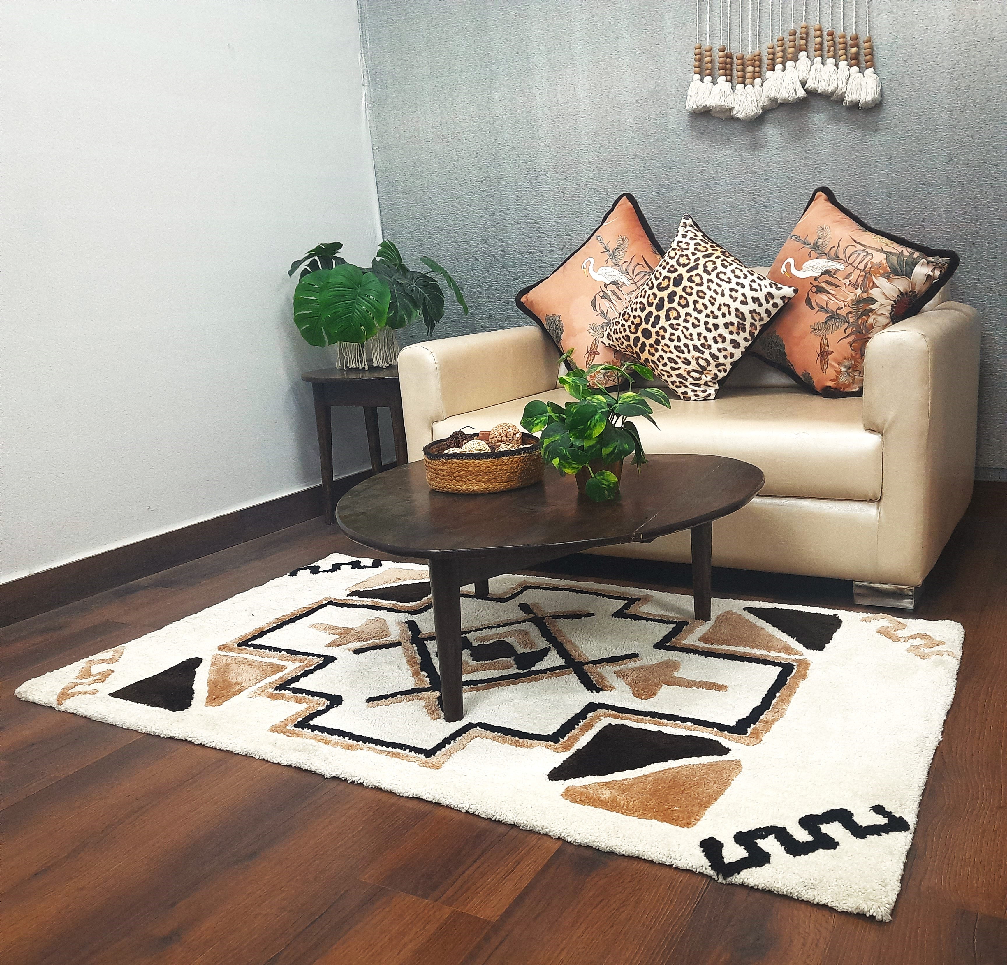 Avioni Home Atlas Collection - Shaggy Carpet In Multi Color | Soft, Non-Slip, Easy to Clean