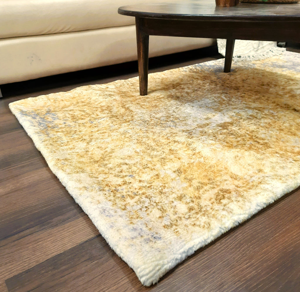 Soft Shaggy Premium Super Soft Luxury Floral Design Rugs  in Faux Fur – Multi Color – Avioni Carpets