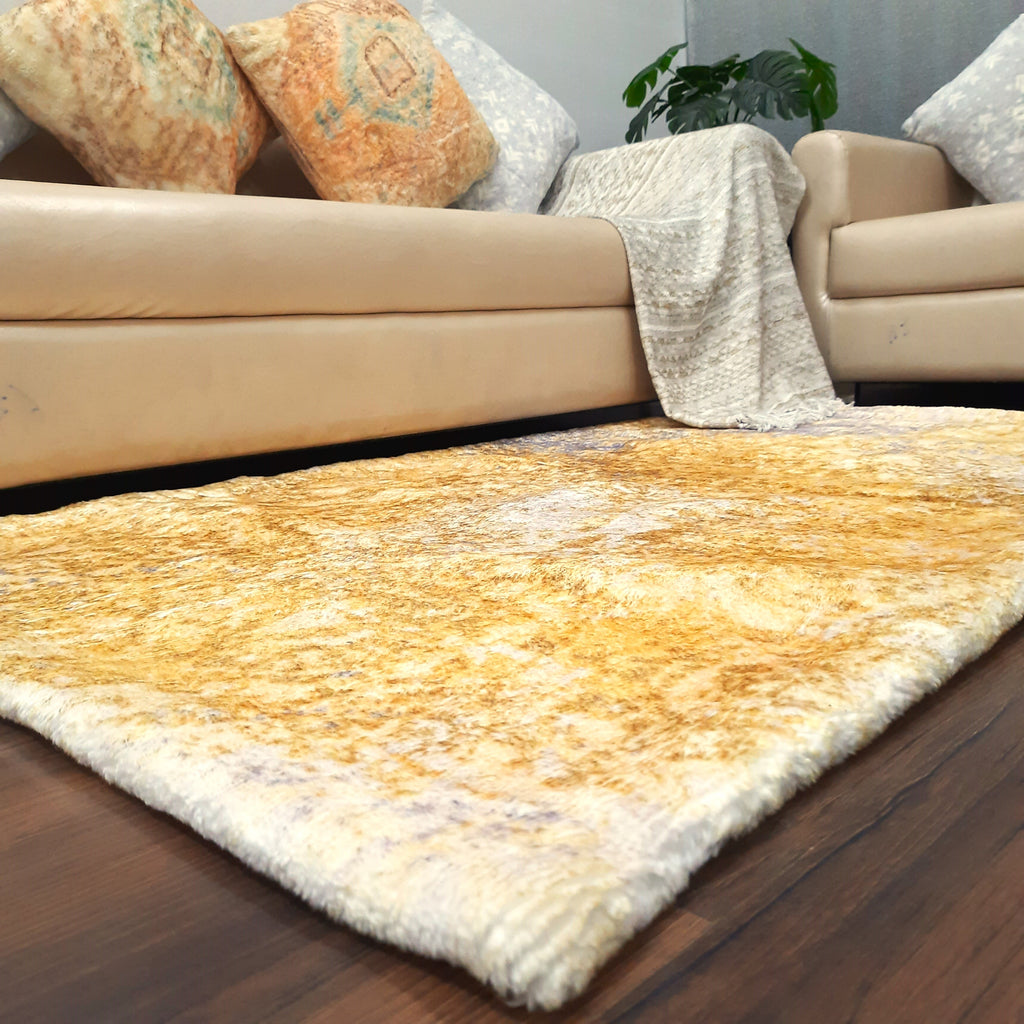 Soft Shaggy Premium Super Soft Luxury Floral Design Rugs  in Faux Fur – Multi Color – Avioni Carpets