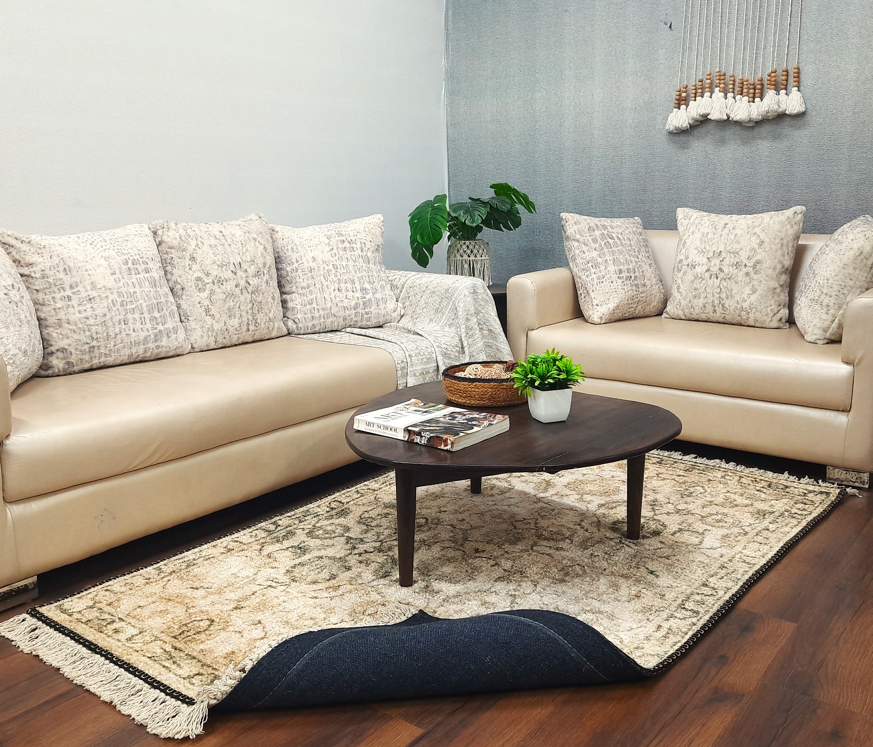 Avioni Faux Silk Carpet for Your Living Room | Luxurious, Designed to Last and Washable | Earthy Elegance Collection