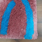 Plush Premium Shaggy Solid Pink & Multi Colour With Modern Design /Bedside Runners by Avioni Home