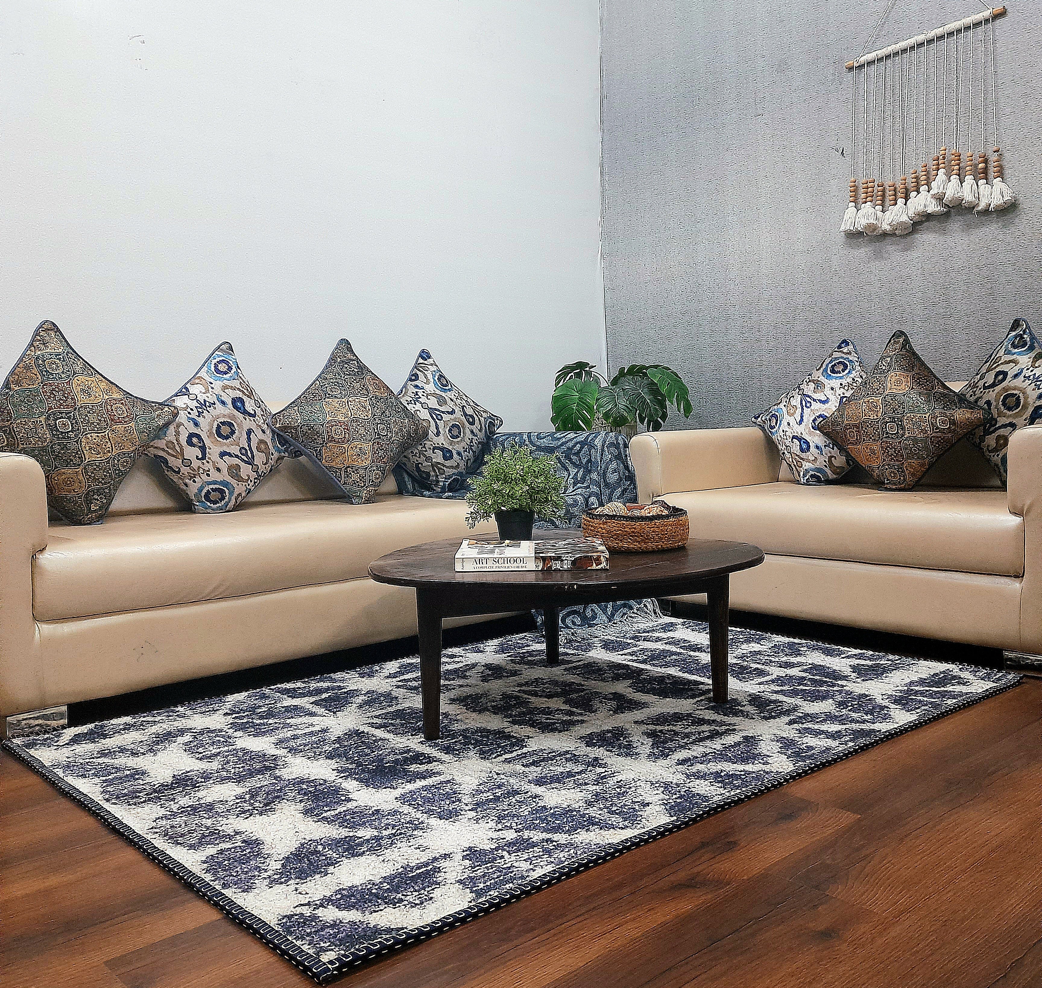 Avioni Faux Silk Carpet for a Stylish and Modern Living Room Vintage theme | Durable and Washable