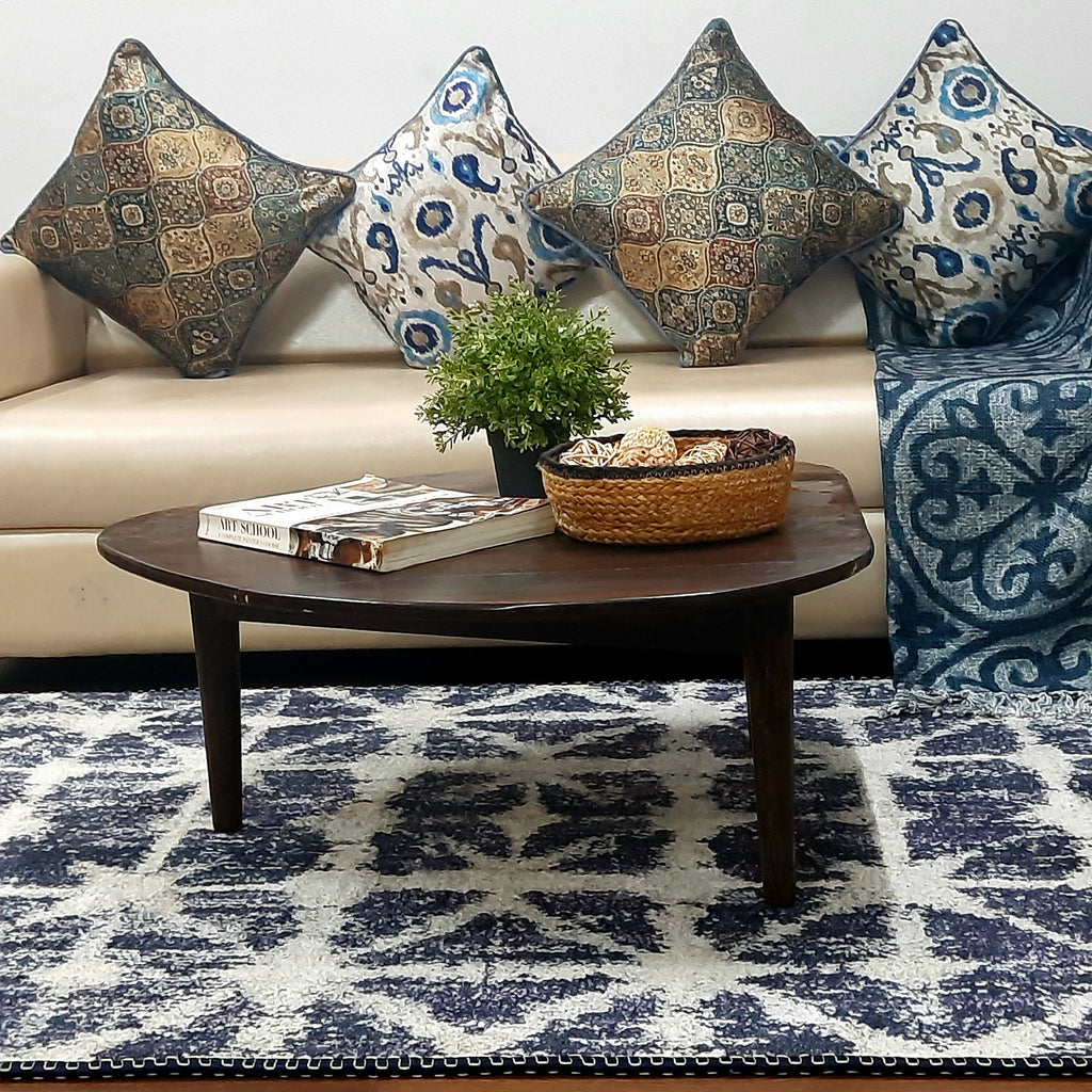 Avioni Faux Silk Carpet for a Stylish and Modern Living Room Vintage theme | Durable and Washable
