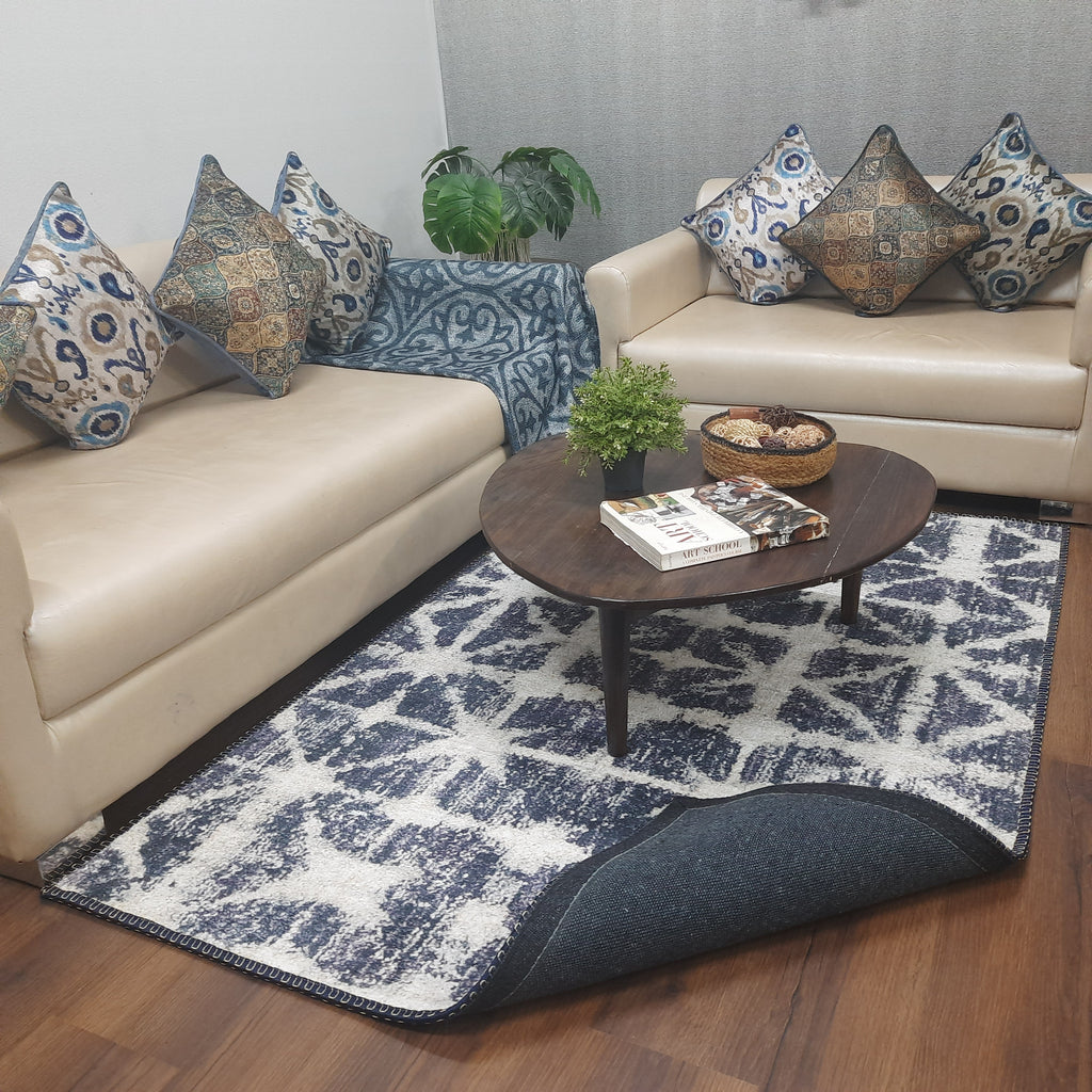 Avioni Faux Silk Carpet for a Stylish and Modern Living Room Vintage theme | Durable and Washable