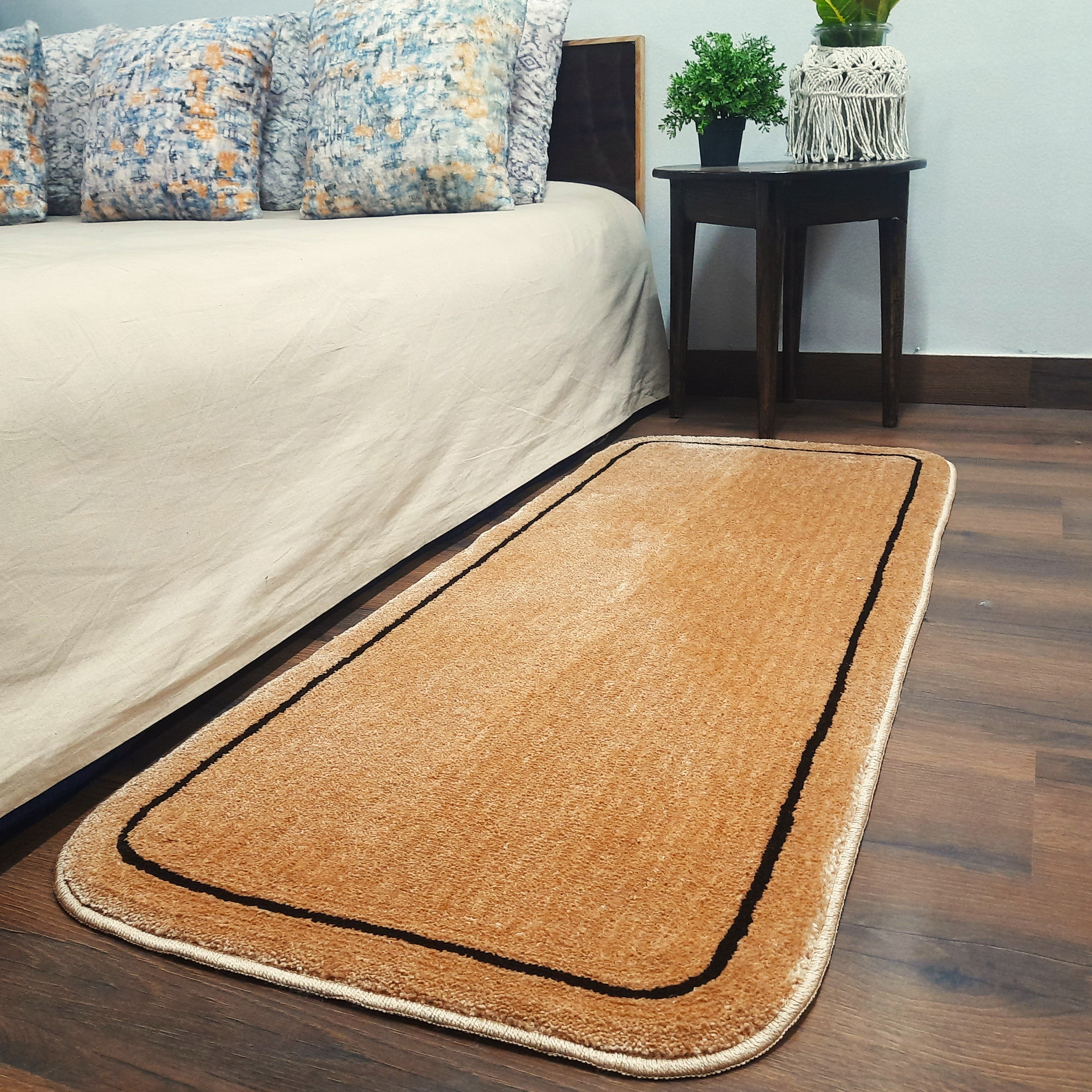 Avioni Home | Beige Bliss Microfiber Runner | Luxuriously Soft, Stylish | 55 x 140 cm |12.5mm thickness