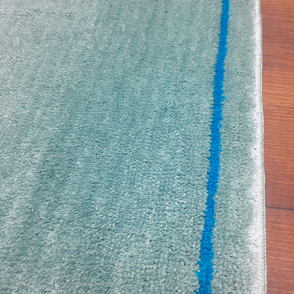 Avioni Home | Aqua Blue Oasis Microfiber Runner | Luxuriously Soft, Stylish | 55 x 140 cm |12.5mm thickness