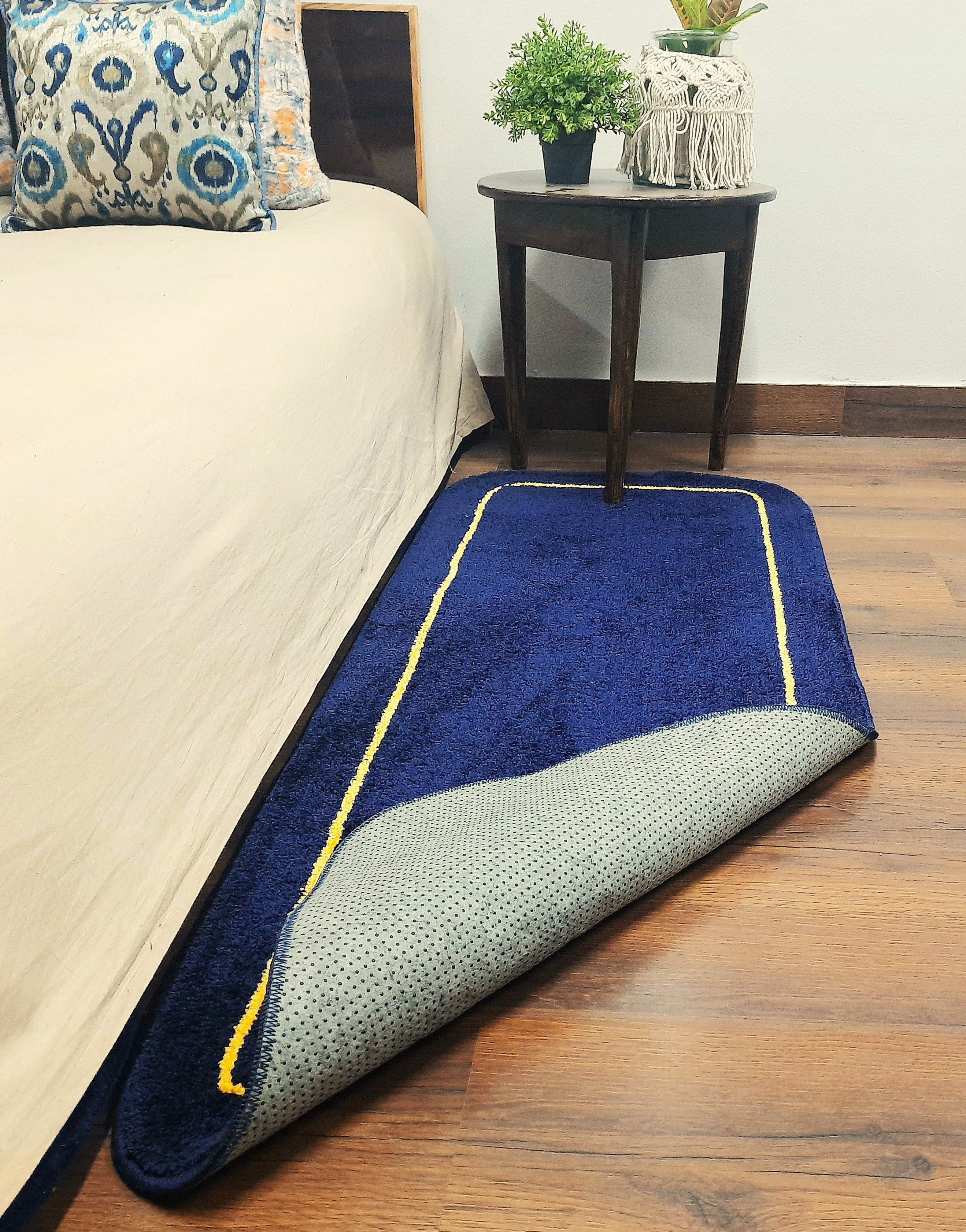 Avioni Home | Navy Elegance Microfiber Runner | Luxuriously Soft, Stylish | 55 x 140 cm | 12.5mm thickness