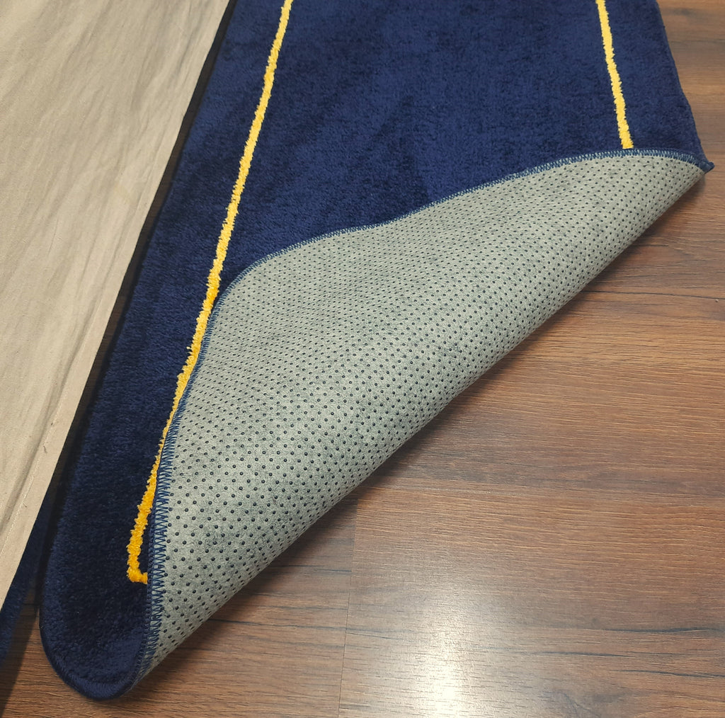 Avioni Home | Navy Elegance Microfiber Runner | Luxuriously Soft, Stylish | 55 x 140 cm | 12.5mm thickness